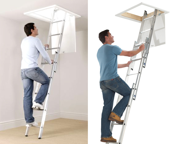 Metal loft ladders